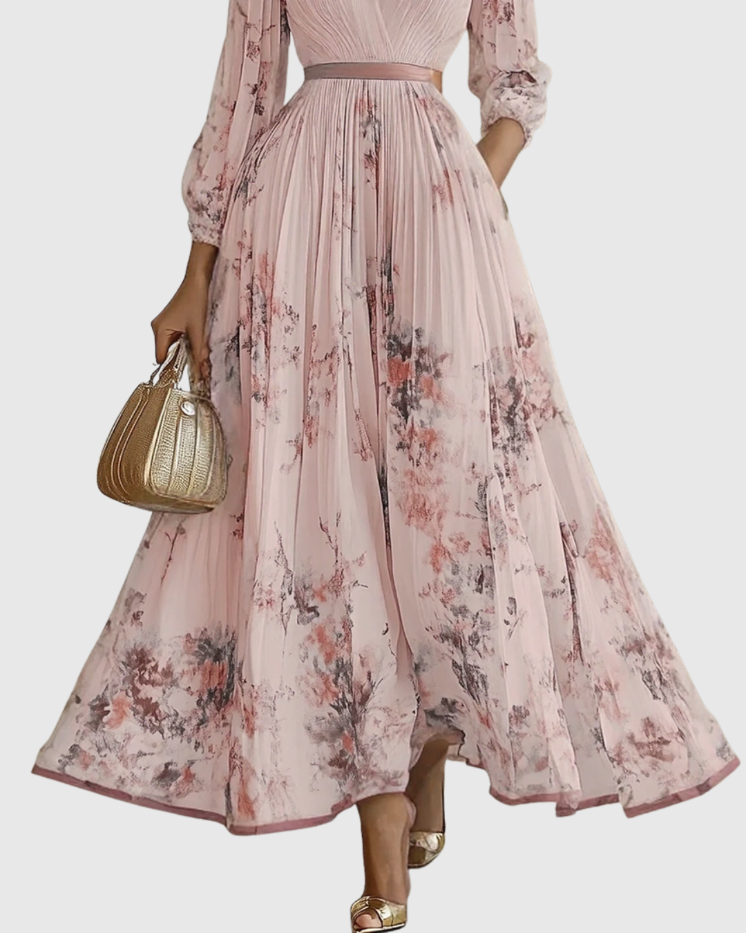 Rowella | Elegante abito lungo a pieghe