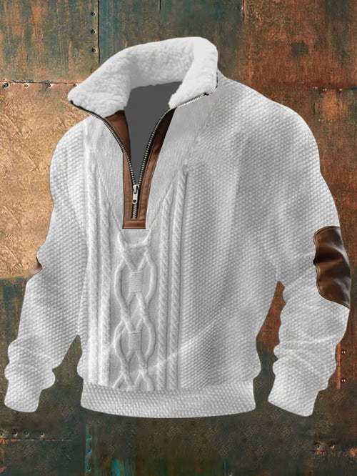 Camicia con collo alto e fodera