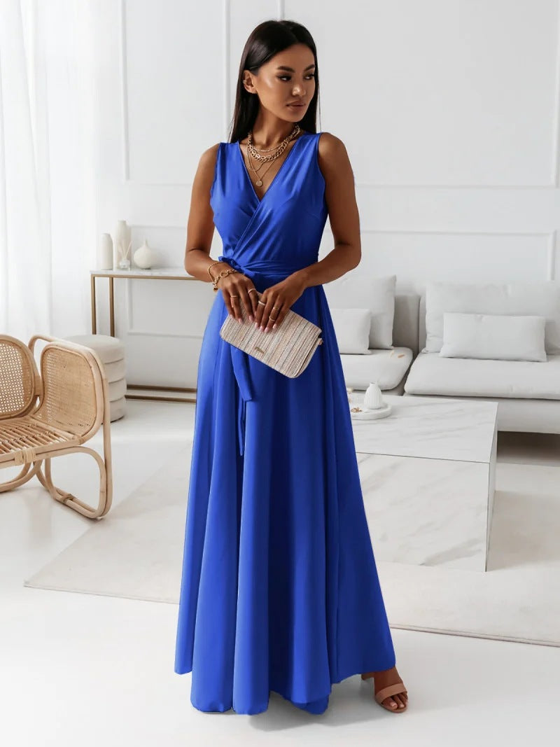 Hailey | Abito lungo avvolgente elegante da cerimonia per donna