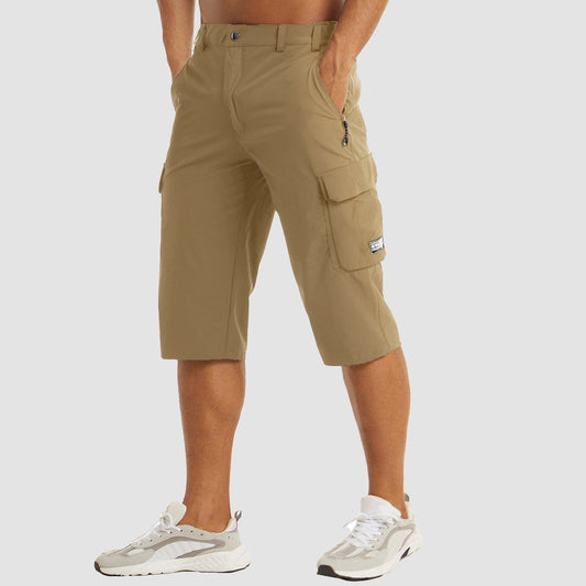 Brandon | Pantaloncini casual da uomo con tasche cargo, lunghezza al ginocchio