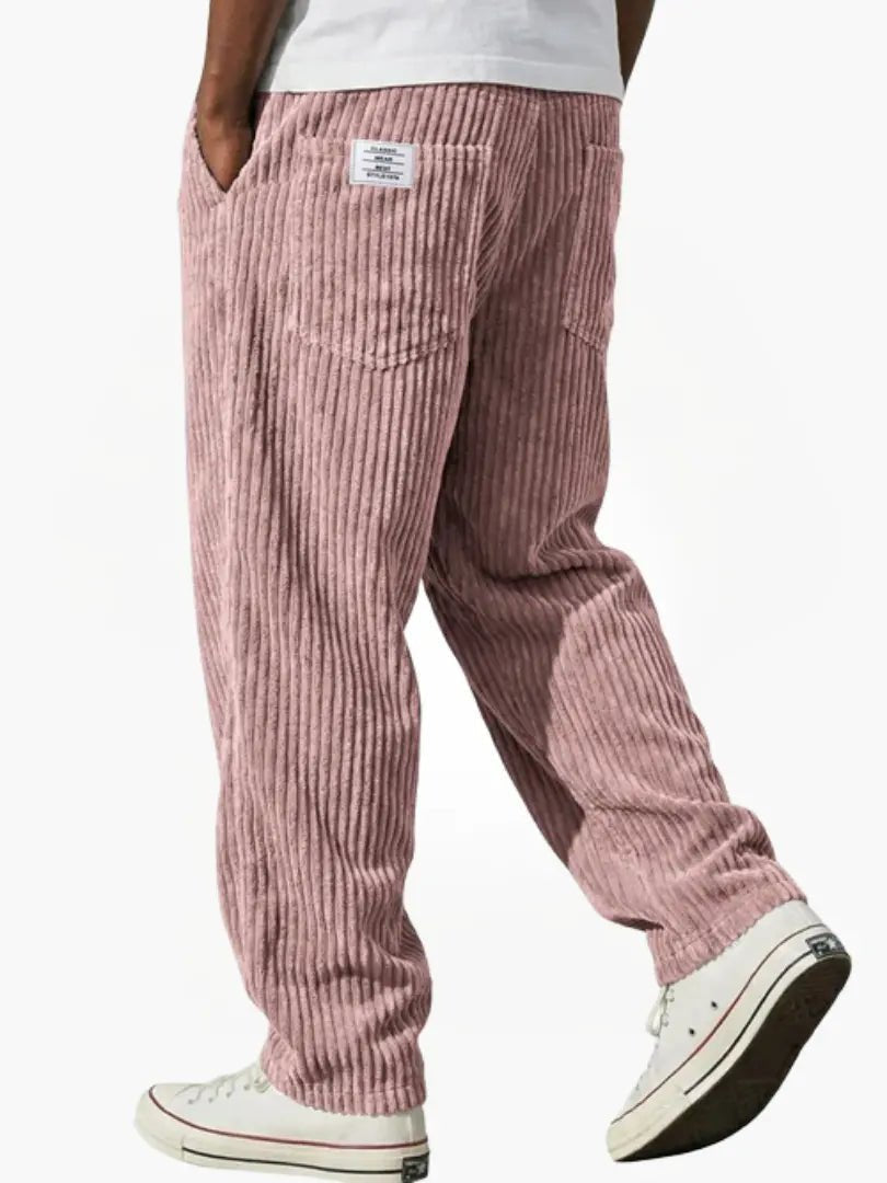 Sebastian | Pantaloni da uomo in velluto a coste, vestibilità comoda, con coulisse in vita