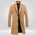 Lucas | Cappotto da uomo in lana a single-breasted con revers a notch lungo