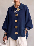 Isadora | Cardigan oversize con dettagli dorati