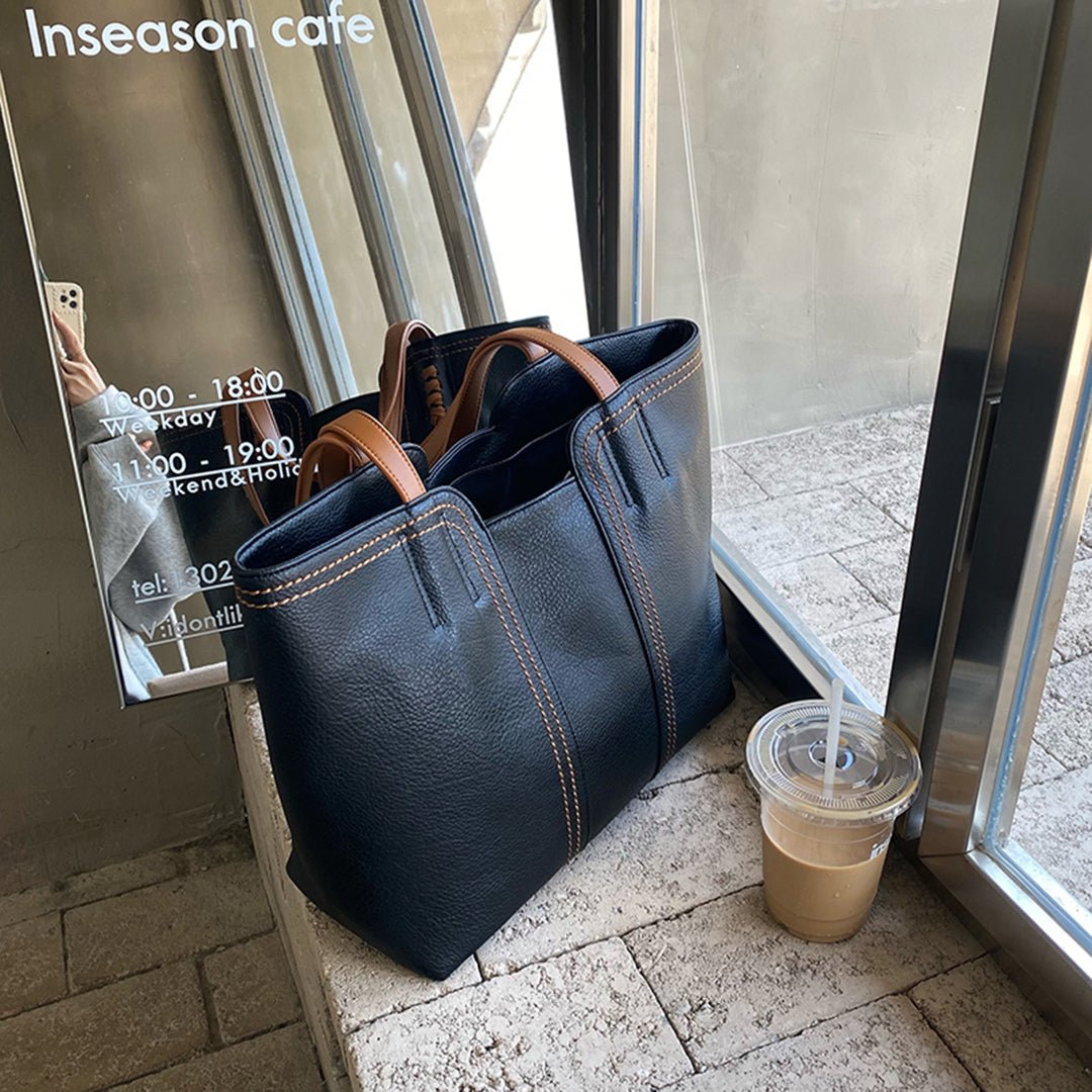 Harper | Borsa a tracolla grande da donna in pelle vegana, in stile minimalista