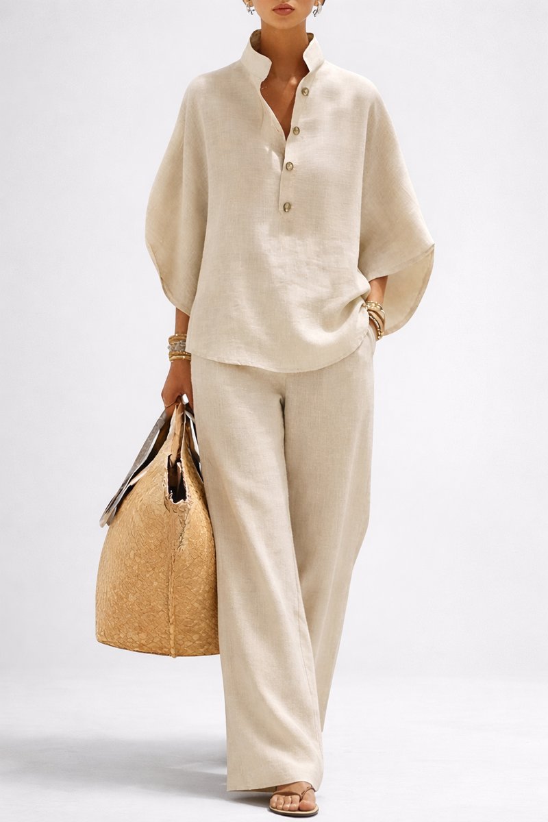 Grace | Pantaloni da donna in lino a gamba larga dal taglio comodo
