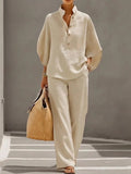 Grace | Pantaloni da donna in lino a gamba larga dal taglio comodo