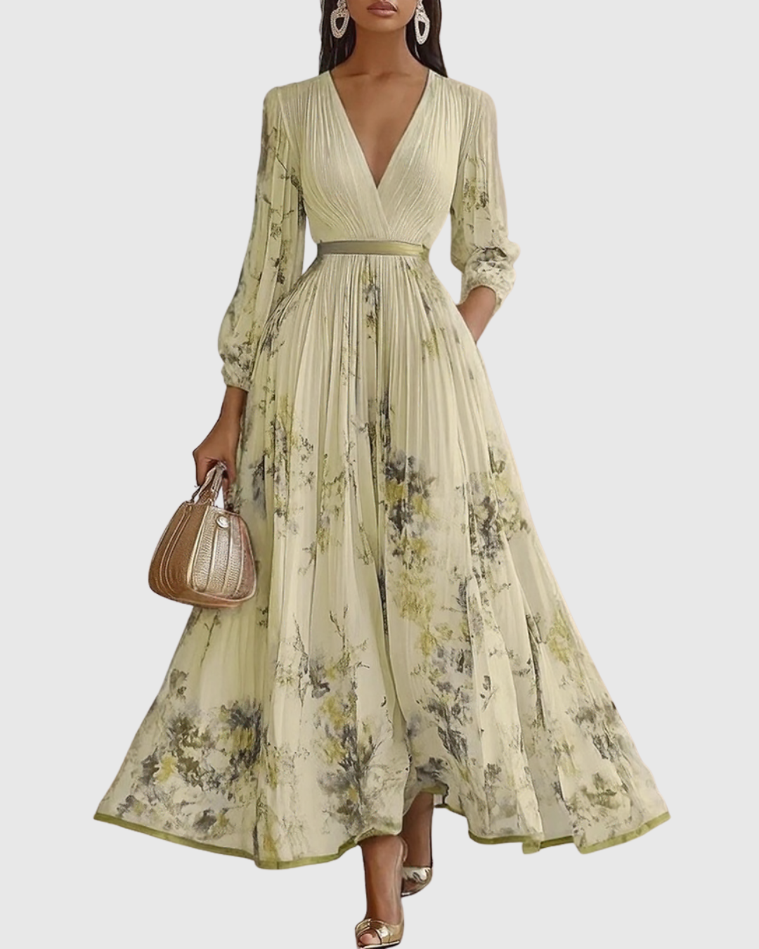 Rowella | Elegante abito lungo a pieghe