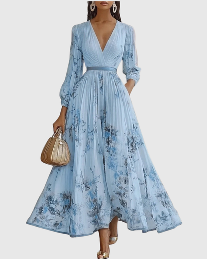 Rowella | Elegante abito lungo a pieghe