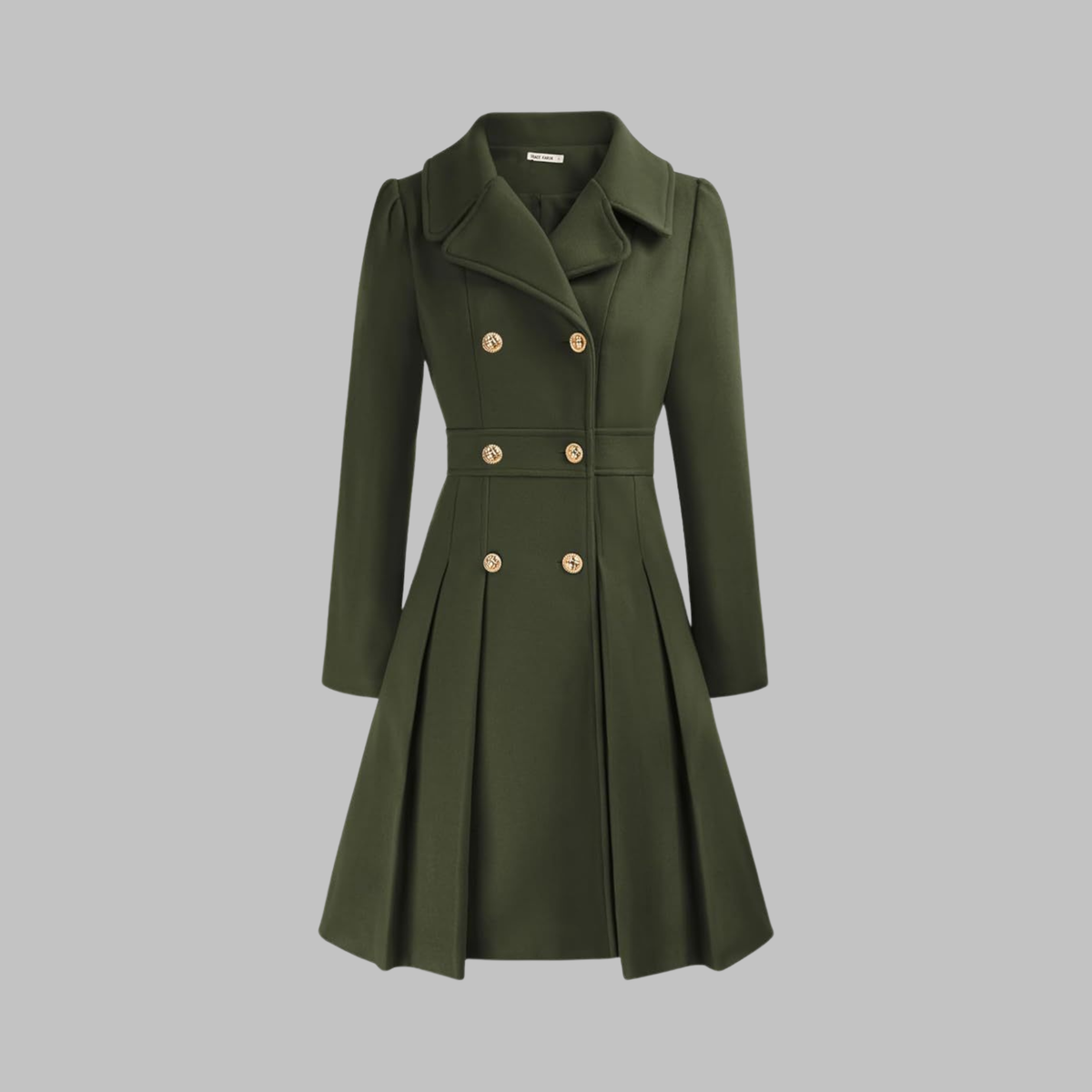 Dami - Elegante cappotto a maniche lunghe con doppio bottone