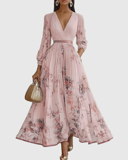 Rowella | Elegante abito lungo a pieghe