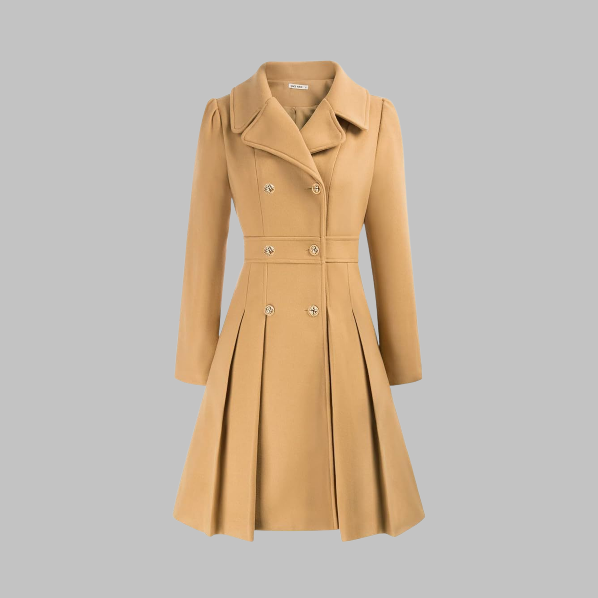 Dami - Elegante cappotto a maniche lunghe con doppio bottone