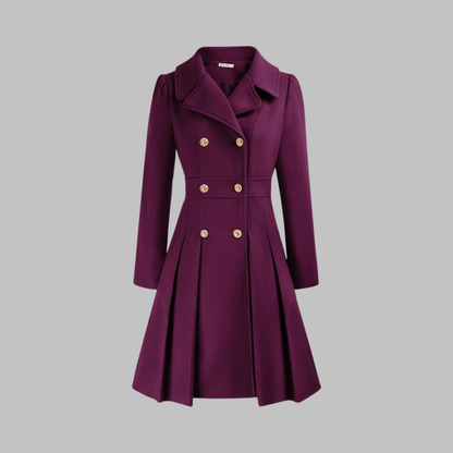Dami - Elegante cappotto a maniche lunghe con doppio bottone