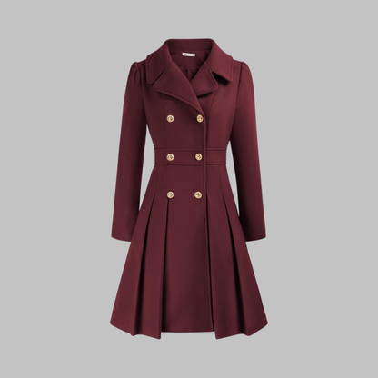 Dami - Elegante cappotto a maniche lunghe con doppio bottone