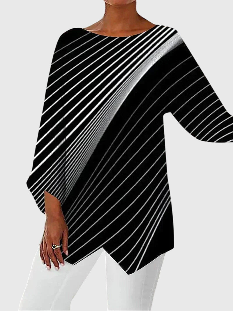 Alayah | Elegante top con scollo rotondo