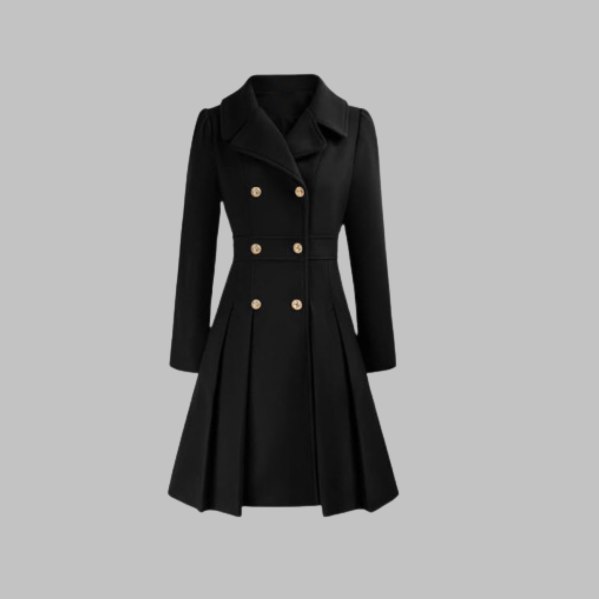 Dami - Elegante cappotto a maniche lunghe con doppio bottone