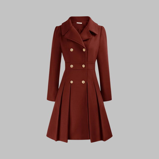 Dami - Elegante cappotto a maniche lunghe con doppio bottone