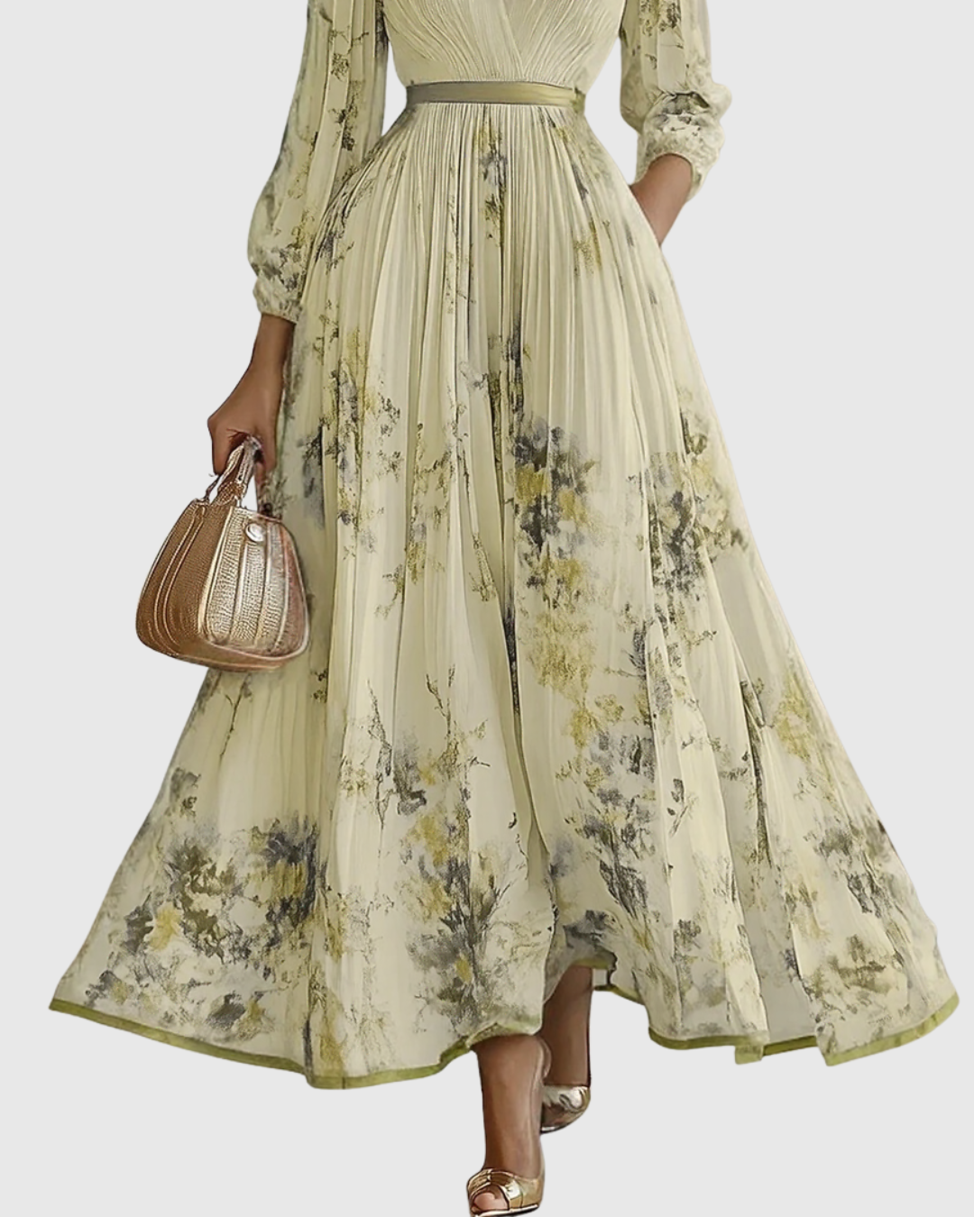 Rowella | Elegante abito lungo a pieghe