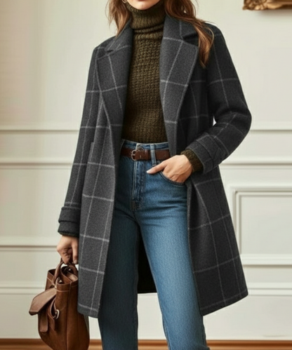 Cappotto a quadri in lana di Jennifer