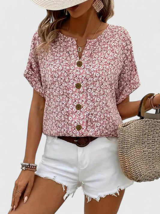 Sabine - Elegante top estivo a fiori