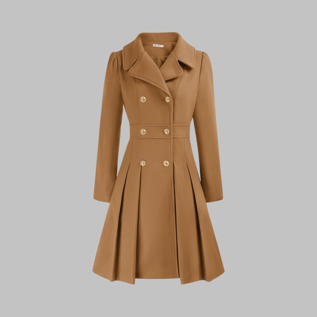 Dami - Elegante cappotto a maniche lunghe con doppio bottone