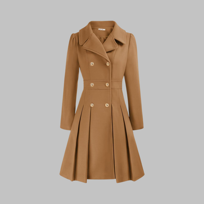 Dami - Elegante cappotto a maniche lunghe con doppio bottone