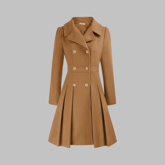 Dami - Elegante cappotto a maniche lunghe con doppio bottone