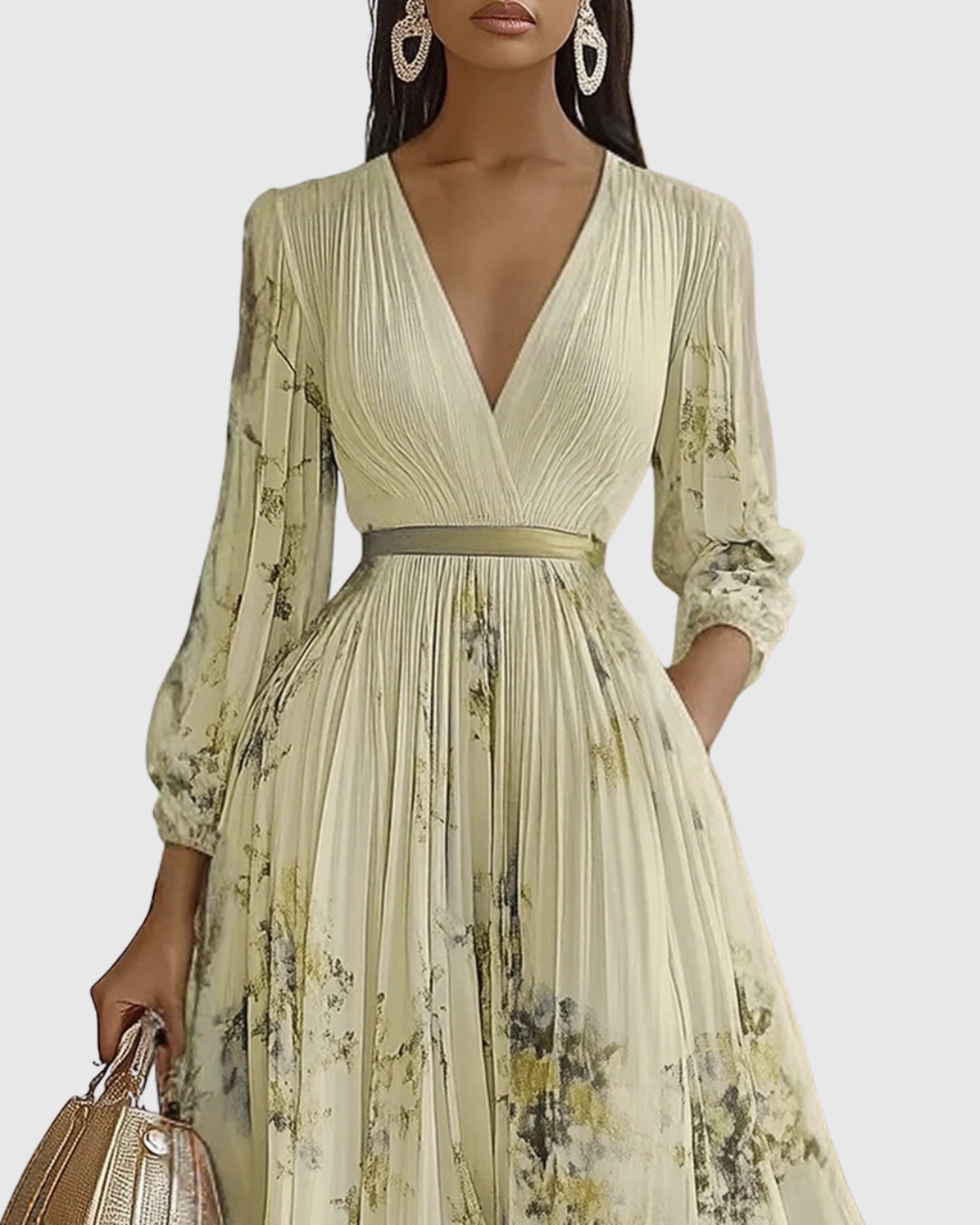 Rowella | Elegante abito lungo a pieghe
