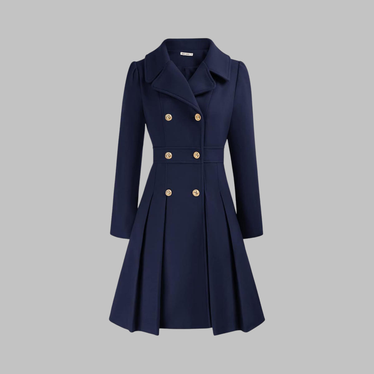 Dami - Elegante cappotto a maniche lunghe con doppio bottone
