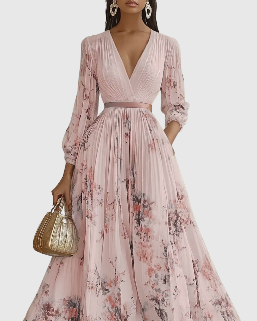 Rowella | Elegante abito lungo a pieghe