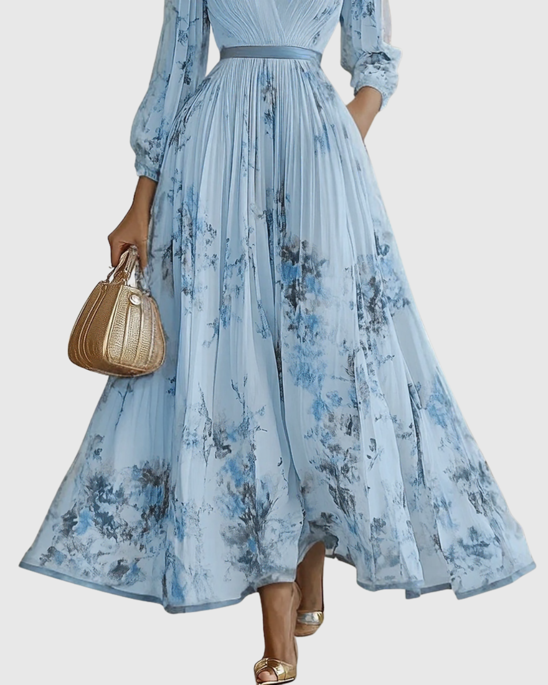 Rowella | Elegante abito lungo a pieghe