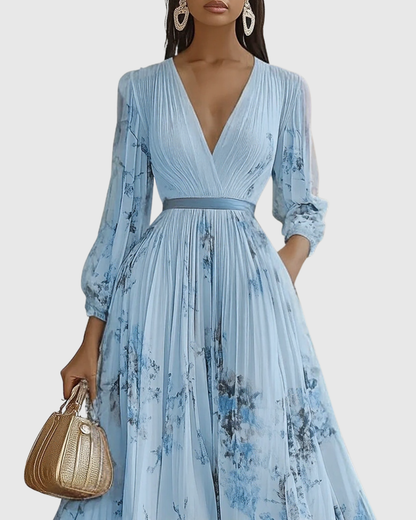 Rowella | Elegante abito lungo a pieghe