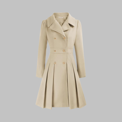 Dami - Elegante cappotto a maniche lunghe con doppio bottone