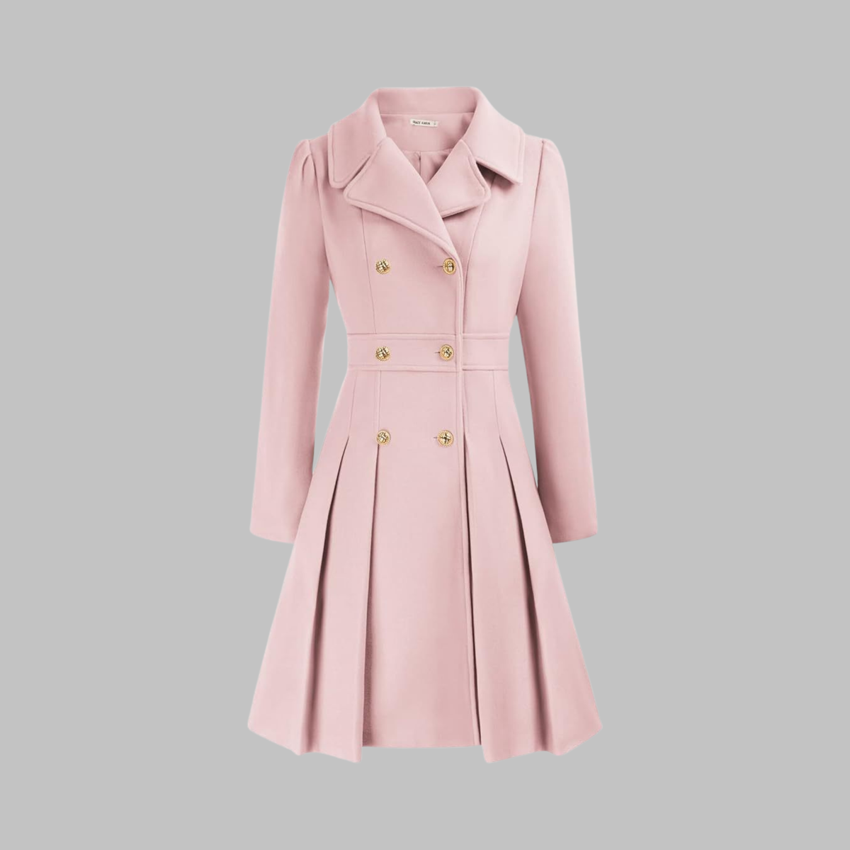 Dami - Elegante cappotto a maniche lunghe con doppio bottone