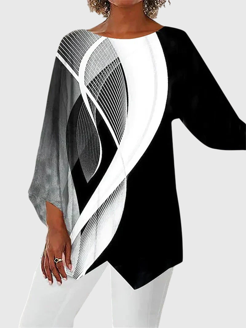 Alayah | Elegante top con scollo rotondo