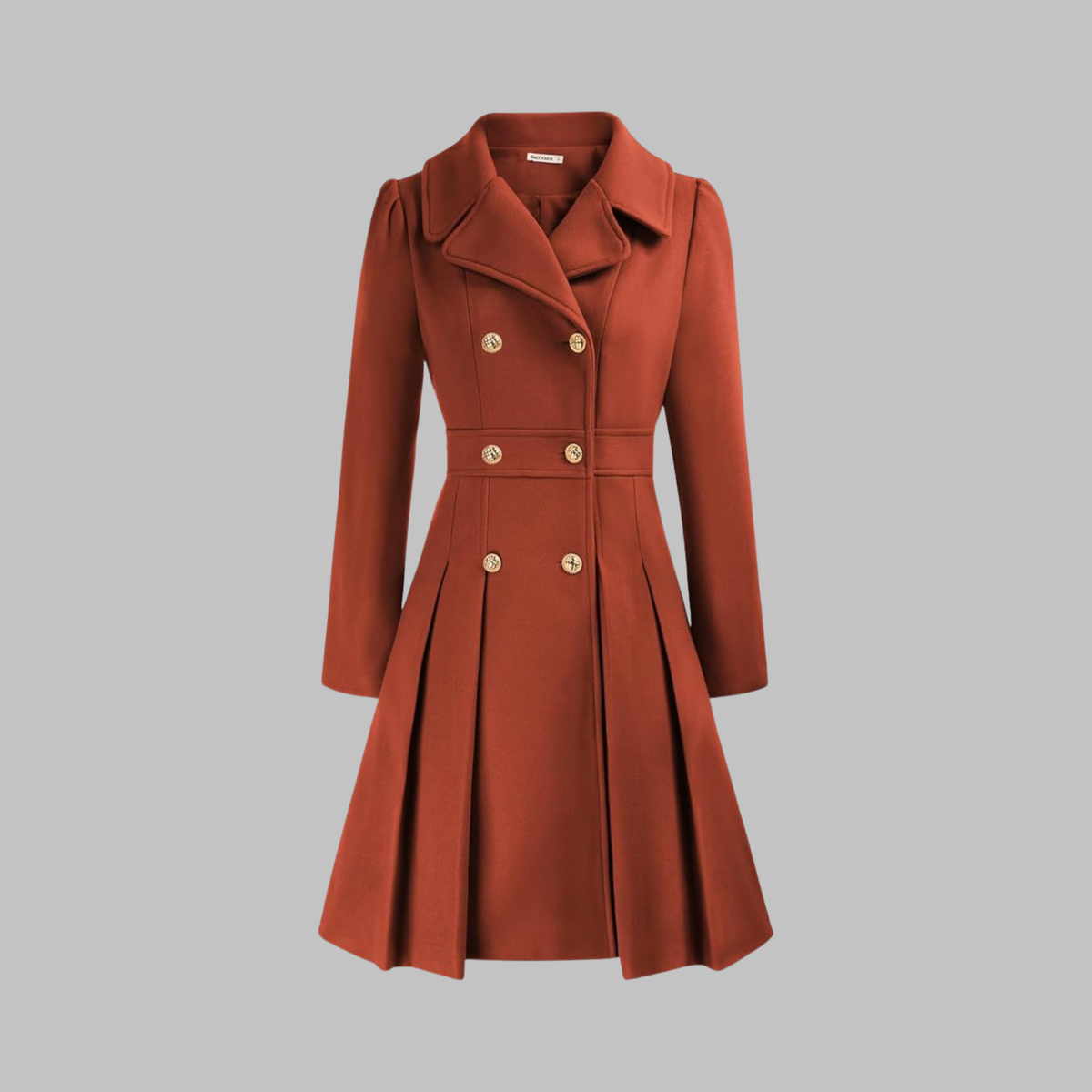 Dami - Elegante cappotto a maniche lunghe con doppio bottone