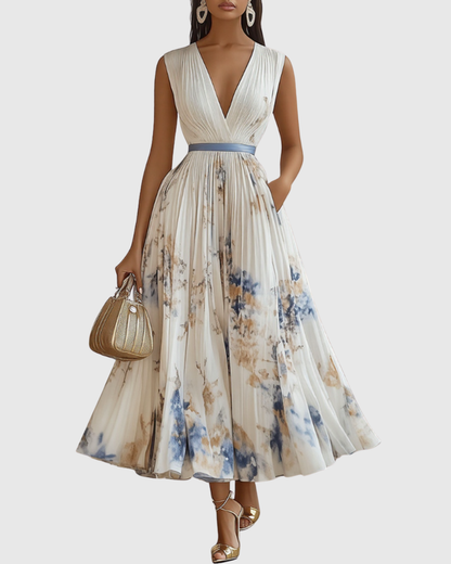 Rowella | Elegante abito lungo a pieghe