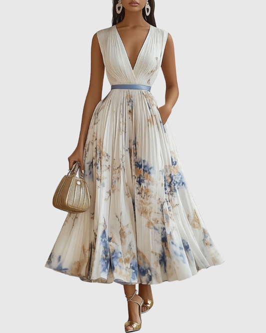 Rowella | Elegante abito lungo a pieghe