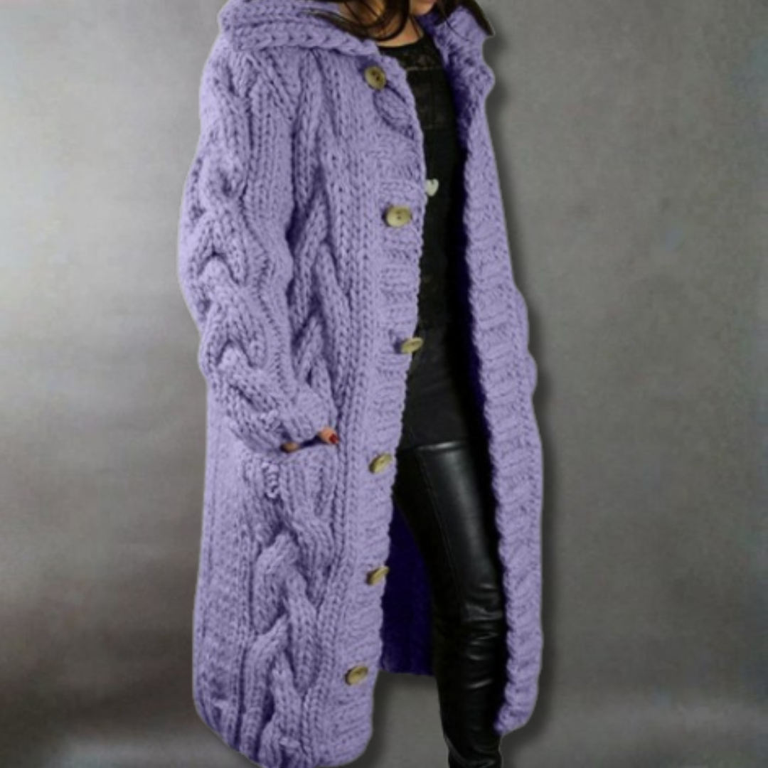 Karina | Cappotto elegante e avvolgente che copre la pancia