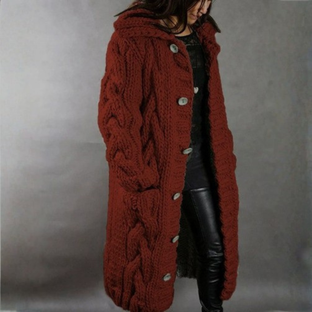 Karina | Cappotto elegante e avvolgente che copre la pancia