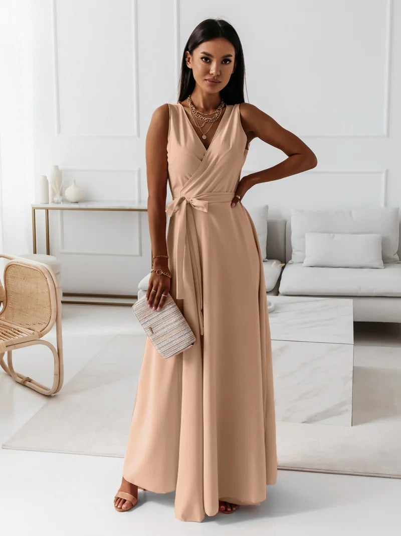 Hailey | Abito lungo avvolgente elegante da cerimonia per donna