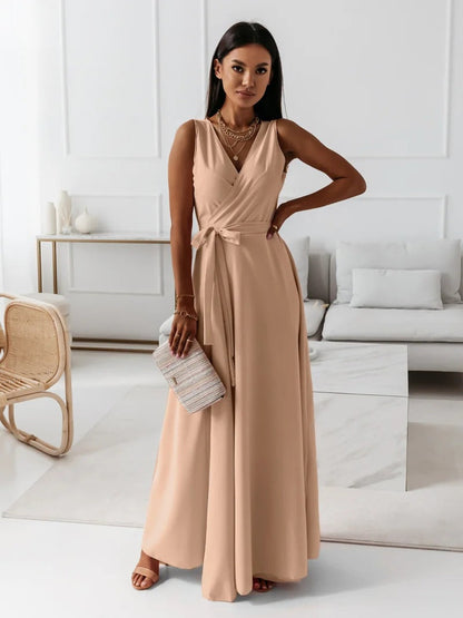 Hailey | Abito lungo avvolgente elegante da cerimonia per donna