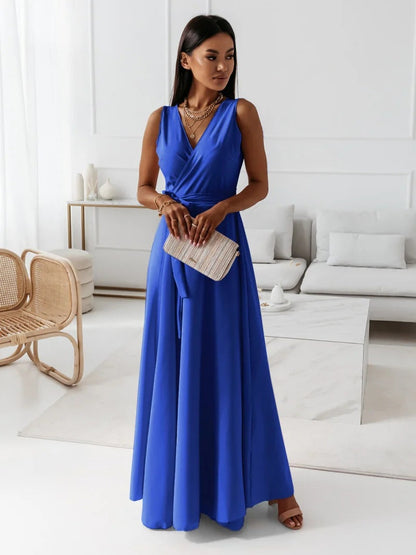 Hailey | Abito lungo avvolgente elegante da cerimonia per donna