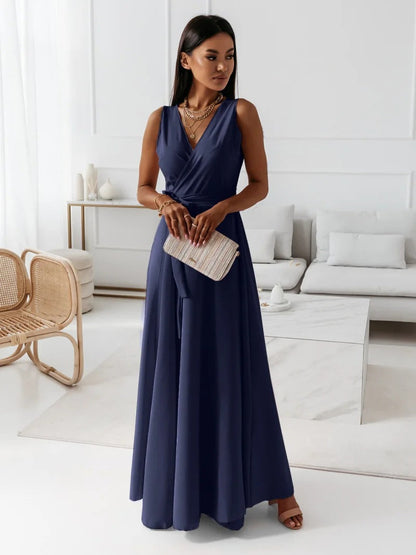 Hailey | Abito lungo avvolgente elegante da cerimonia per donna