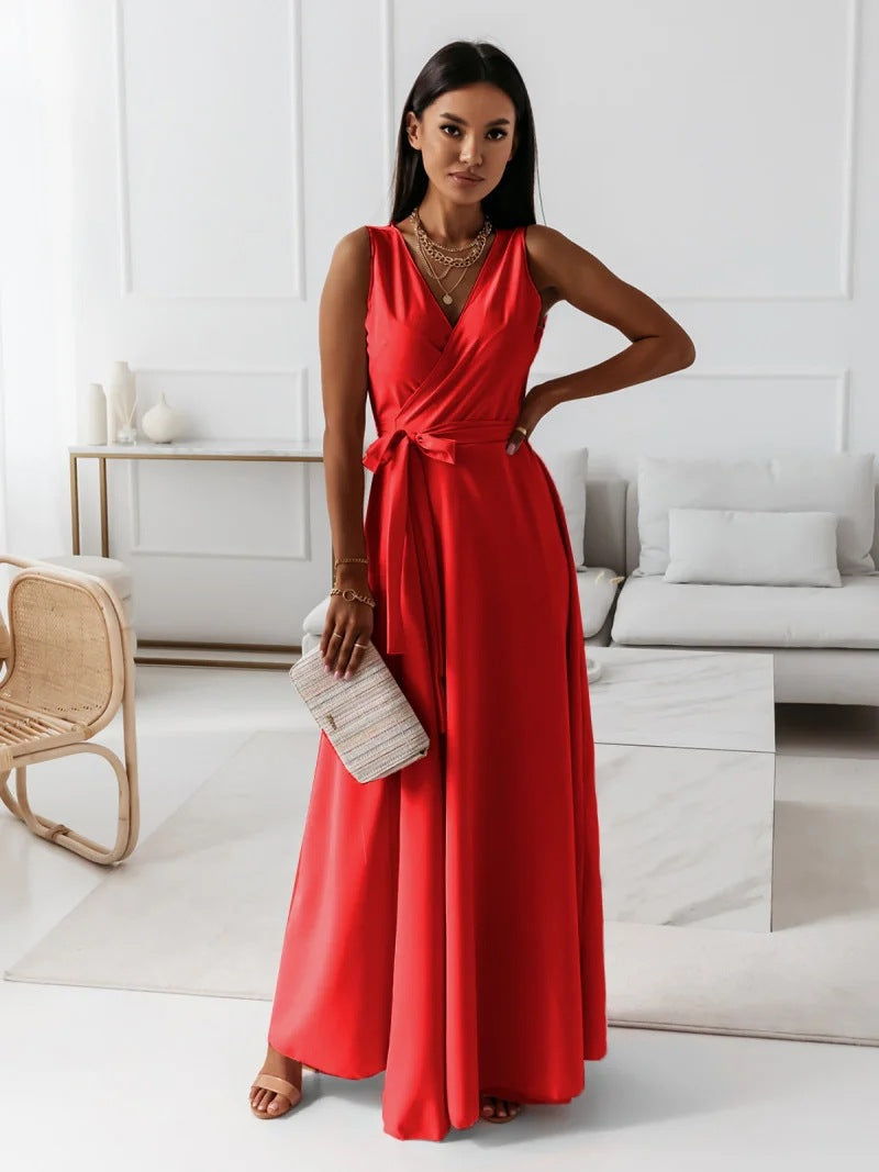 Hailey | Abito lungo avvolgente elegante da cerimonia per donna