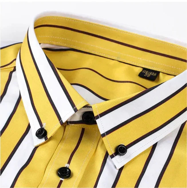 Jermaine | Camicia in cotone a righe dal taglio morbido