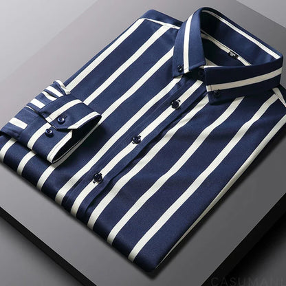 Jermaine | Camicia in cotone a righe dal taglio morbido