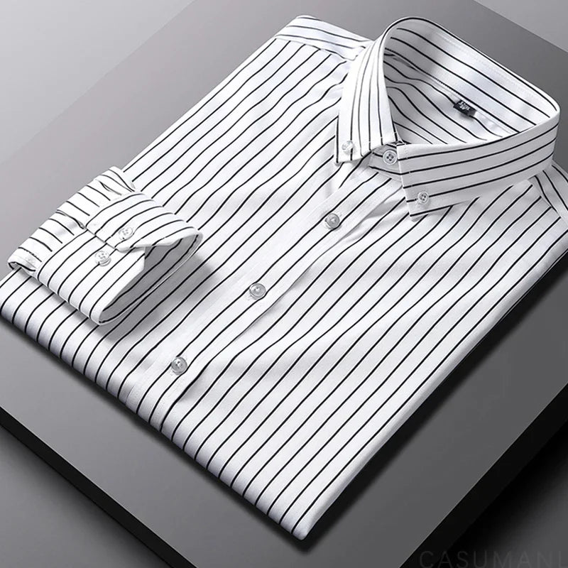 Jermaine | Camicia in cotone a righe dal taglio morbido
