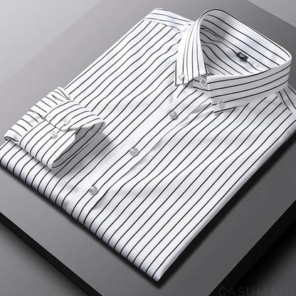 Jermaine | Camicia in cotone a righe dal taglio morbido