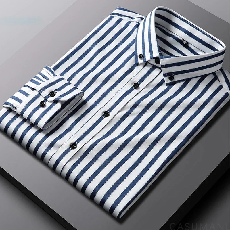 Jermaine | Camicia in cotone a righe dal taglio morbido