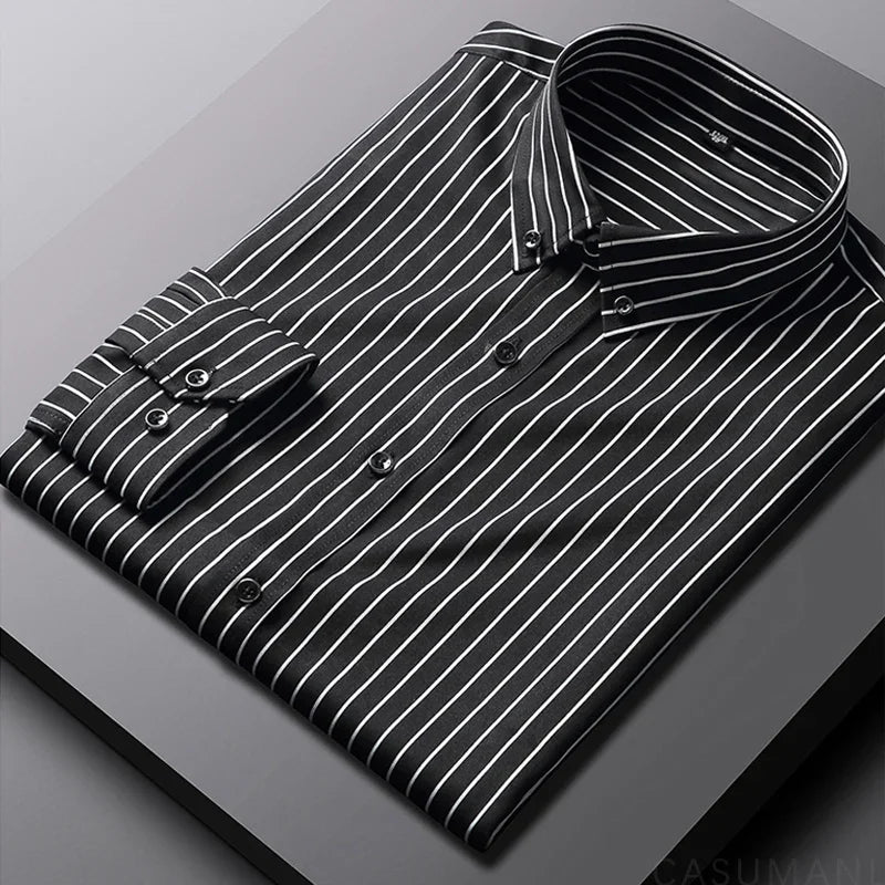 Jermaine | Camicia in cotone a righe dal taglio morbido